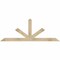 Ekena Millwork Saratoga Rough Sawn Timber Gable Bracket, Douglas Fir, 72"W x 27"H x 2"D x 4"F, 9/12 Pitch GBW072X27X0204SAR00RDF - alternate 1